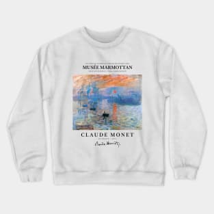 Claude Monet - Sunrise Exhibition Design Crewneck Sweatshirt